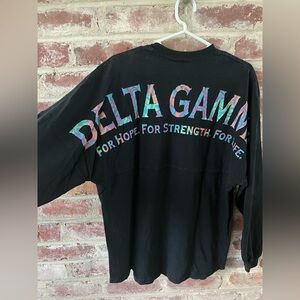 Delta Gamma Black Long Sleeve spirit jersey Shirt size small